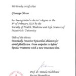 Ph.D” Researcher in “Cardiac Surgery” presso la “Maastricht University”.